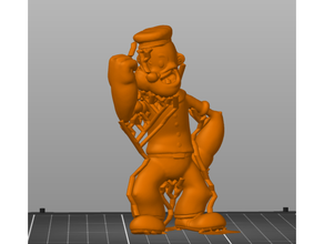 popeye statue split impression facile 3d print model - Mito3D