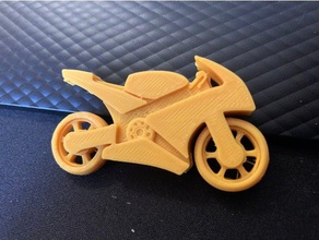 Motorrad-Schlüsselanhänger extra detail 3d print model - Mito3D