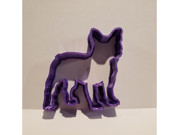 bouledogue français à l'emporte-pièce 3D print model - Mito3D