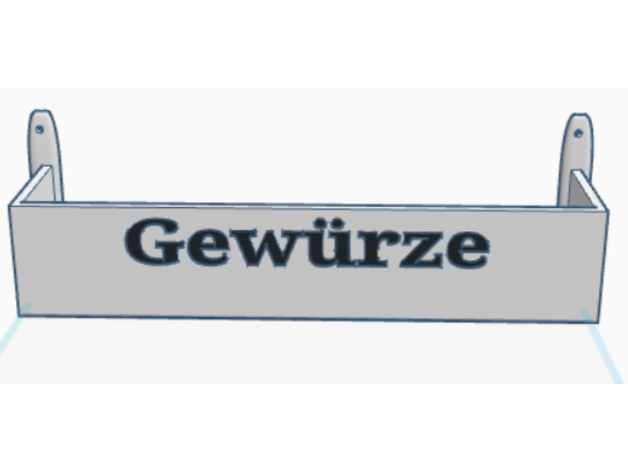 gewuerzkasten gewuerze gew&uuml rz cucina utensili da utensile regal 3D print model - Mito3D