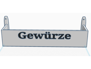 gewuerzkasten gewuerze gew&uuml rz a cozinha utensílios de ferramenta regal 3d print model - Mito3D