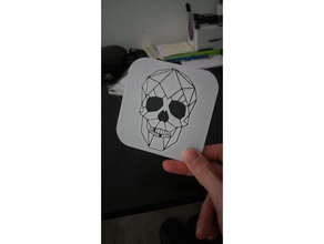 coaster skull holder drink human 3d print model - Mito3D