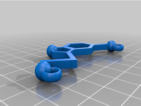 serotonin-Anhänger Molekül Halskette Anhänger serotonin 3d print model - Mito3D
