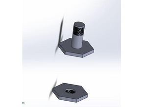 perno m6 tuerca de v1 3d print model - Mito3D