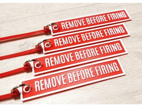 remove before firing safety flag before bicolor bike firing flag remove safety shooting 3d print model - Mito3D