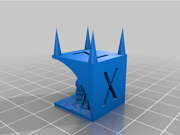 3in1 20mm calibration cube 3d printer overhang retraction test print 3D print model - Mito3D