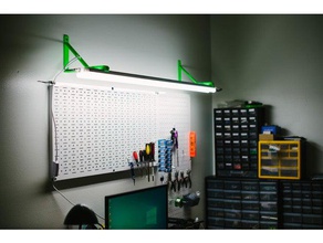 diodo emissor de luz da barra montagem na parede led 3d print model - Mito3D