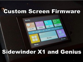 custom screen firmware sidewinder x1 genius artillery evnovo swx1 mks gen l touchscreen tft28 tft32 3d print model - Mito3D