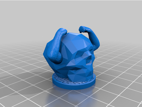 low poly-skull-remix dnd mini Miniatur 3d print model - Mito3D