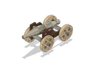 cannone dell' 800 cannon 1800s 3d print model - Mito3D