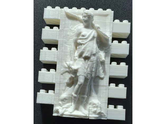 montini diana diosa del océano de la pared set lego compatible art el bloque bouwstenen los ladrillos briques bloques construcción figura alivio escultura 3D print model - Mito3D