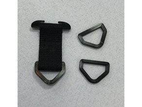 triangular d-ring la mochila engranaje molle cincha 3d print model - Mito3D
