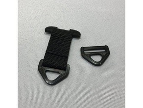 triangular snap d-ring backpack gear molle webbing 3d print model - Mito3D