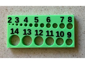hole gauge 3d design gauges measure 3d print model - Mito3D
