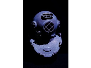 diving helmet art nautical sculpture 3d print model - Mito3D