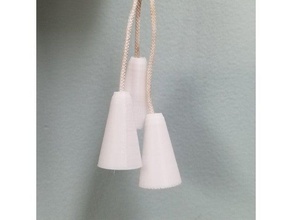 simple cone shaped tassel blinds mini pull puller pullstring string roller vertical window 3d print model - Mito3D