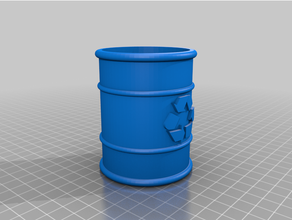 o barril de vaso flores 3d print model - Mito3D