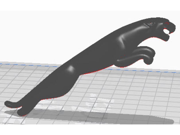 leaping jaguar 3D print model - Mito3D