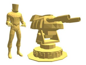aim turret 40mm marvel crisis comics universe 3d print model - Mito3D