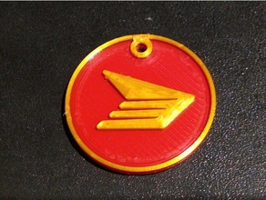 canada post medalion Logo em 3d o canadá logotipo 3d print model - Mito3D
