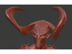 bloodletter daemoness testa fissa caos demoni space marine del warhammer warhammer40k 40k 3d print model - Mito3D