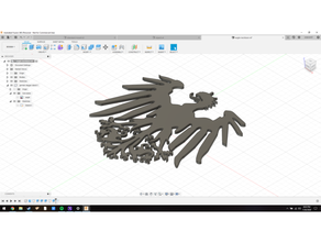 german eagle pendant empire germany necklace prussia prussian 3d print model - Mito3D