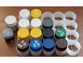 23ml tamiya boya şişe tepsisi şişeleri 3d print model - Mito3D
