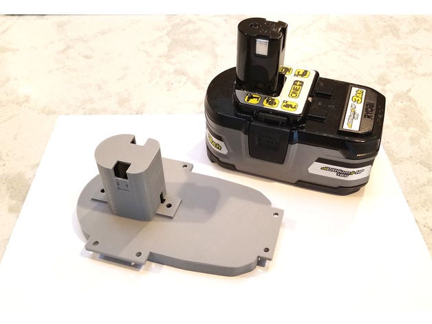 ryobi 18v conector de la batería montaje soporte el uno+ one monte 3D print model - Mito3D