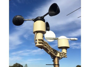 anemômetro de copo estação meteorológica lacrosse tecnologia weatherstation 3d print model - Mito3D