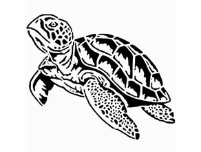 tortue de mer pochoir animal le reptile la 3d print model - Mito3D