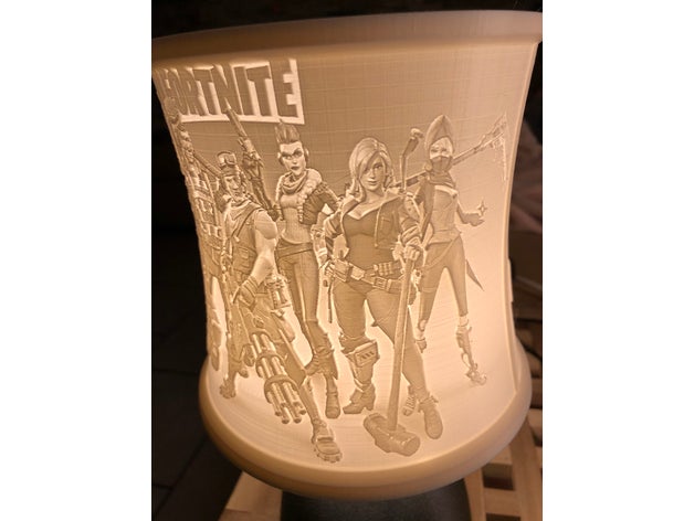 lampe fortnite la lampada lithophane 3D print model - Mito3D