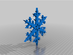 snow flake 6 branches 3d print model - Mito3D