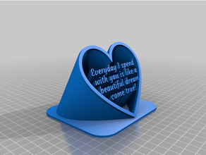cuore parole la decorazione fonte di ispirazione 3d print model - Mito3D