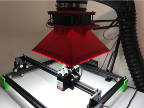 illuminated suspension-mounted fume extractor soldering laser engraving painting cutter engraver resin printer smoke tool useful workshop 3d print model - Mito3D