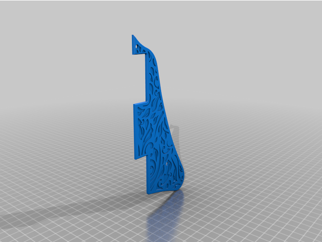 curly les paul pickguard 3D print model - Mito3D