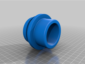 barrel water pump adapter attachment dolphin flange nut 3d print model - Mito3D