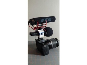 h1n gravador de áudio choque montagem poderia sapato suporte microfone & variantes vlogging vídeo com dslr os acessórios hardware adicional câmera frio sapata micrphone amortecedor tascam vlog zoom 3d print model - Mito3D