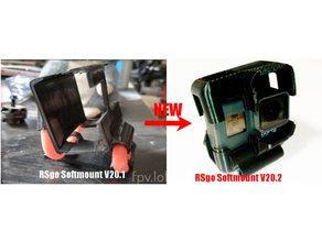 rsgo softmount v202 gopro hero 5 6 7 mount reel reelsteady reelsteadygo go 3d print model - Mito3D