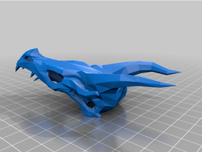 teschio del drago a denti grandi cranio skyrim 3d print model - Mito3D