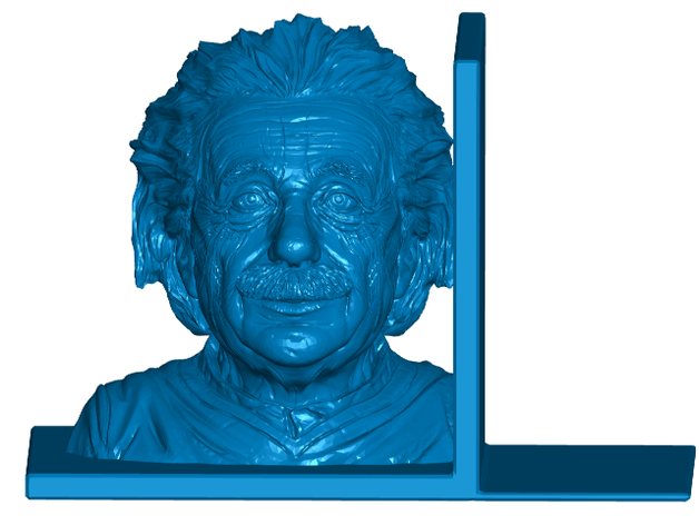 einstein serre-livres gauche à droite albert 3D print model - Mito3D