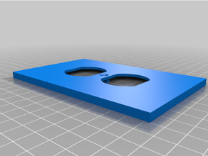 simple cubierta de salida toma corriente eléctrica 3d print model - Mito3D