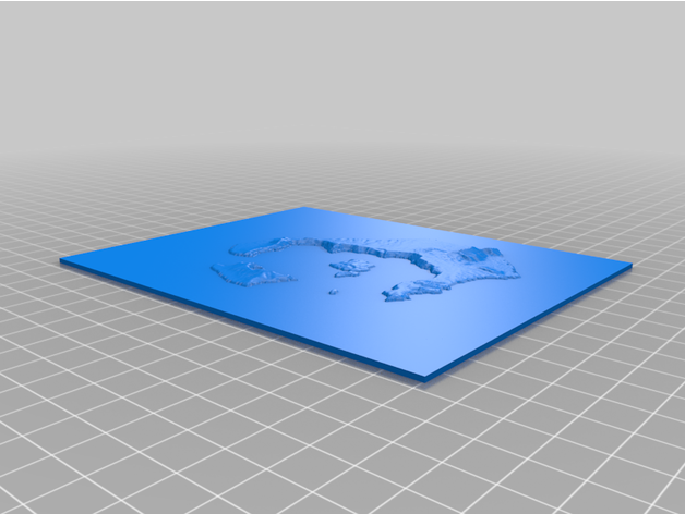 santorini Adası ada arazi 3D print model - Mito3D
