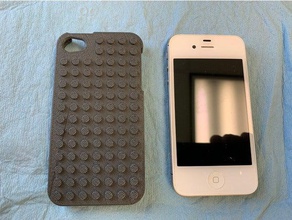 lego iphone 4 4s case compatible 3d print model - Mito3D