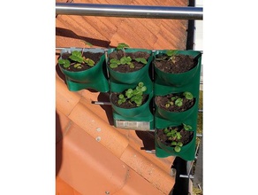 vertical planter vase flower green wall plant pot stackable container urban gardening mode garden 3d print model - Mito3D