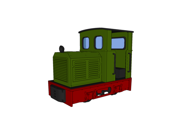 alternate hood 16mm scale diesel loco 3D print model - Mito3D