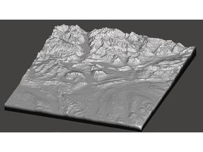 lake lucerne region relief map pilatus rigi zug 3d print model - Mito3D