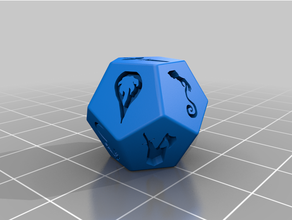 random dice classes - d&d 50 d12 dungeons dragons dungeons&dragons roleplay roleplaying game rpg tabletop 3d print model - Mito3D