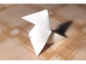 origami kağıt kuş klasik katlanabilir heykel 3d print model - Mito3D