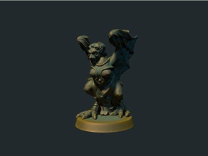 harpy 28mm no supports needed dnd fantasy gorgon monster support rpg supportless warhammer 3d print model - Mito3D