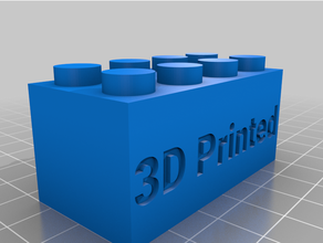 lego compatible '3d printed' brick customized 3d print model - Mito3D